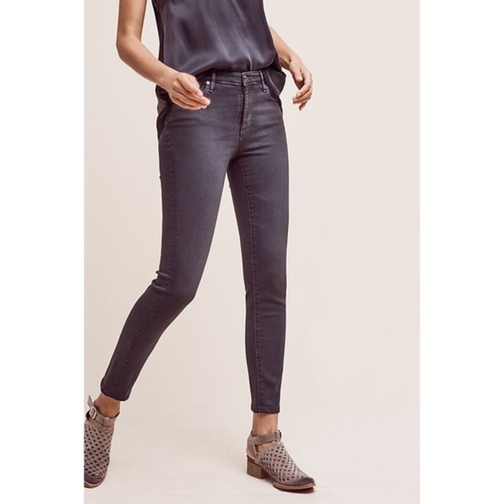 AG Anthropologie The Stevie Slim Straight Fit Gray Jean Sz 30